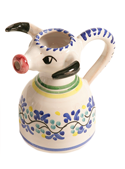 Ceramic Creamer in the Shape of a Bull - Small sized